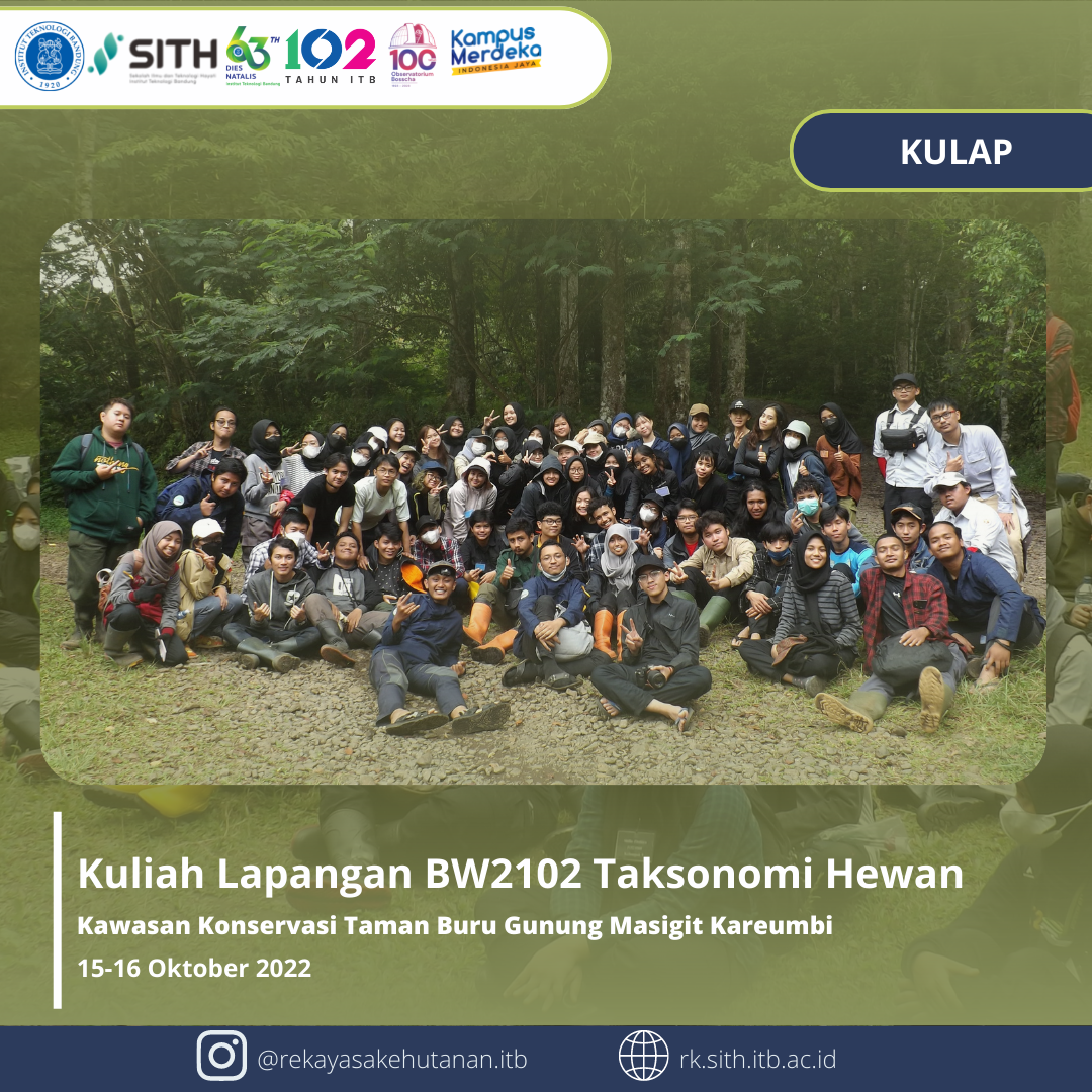 Kuliah Lapangan Taksonomi Hewan di Kawasan Konservasi Taman Buru Gunung Masigit Kareumbi